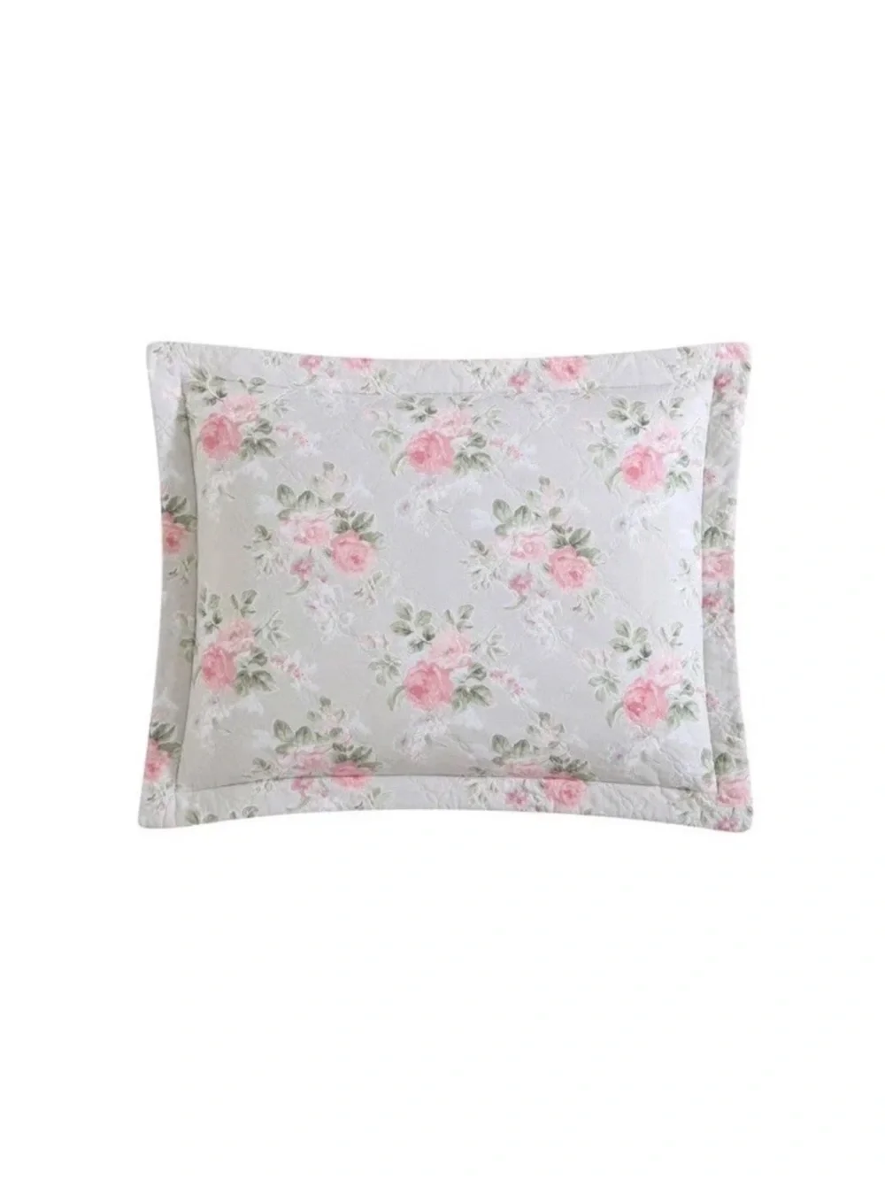 Laura Ashley ~ KING Melany Pink Rose Floral 3pc 100%Cotton Quilt Set Reversible